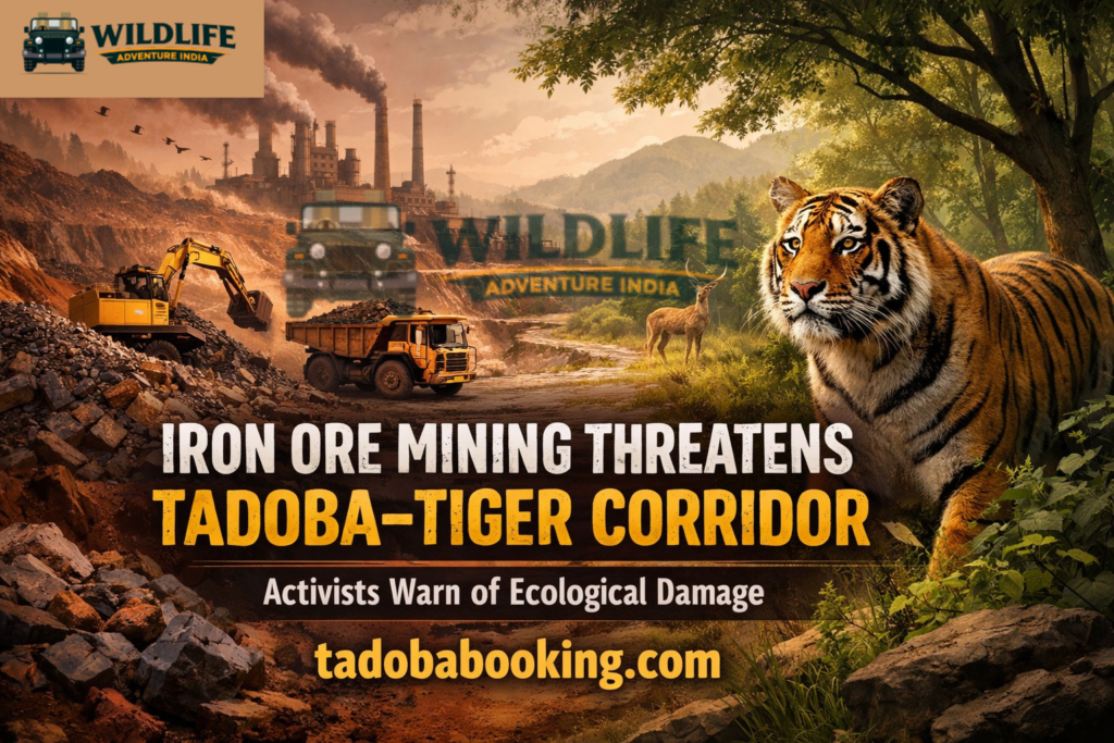 Iron Ore Mining Threatens Tadoba–Tiger Corridor, Activists Warn of Ecological Damage