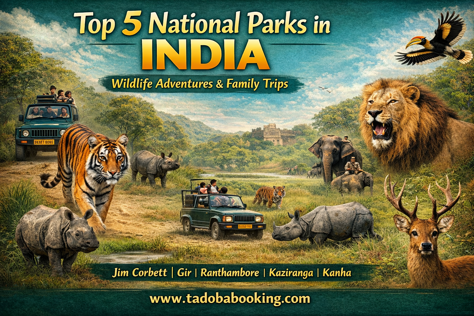 Top 5 National Parks in India for Wildlife Adventures and Family Trips