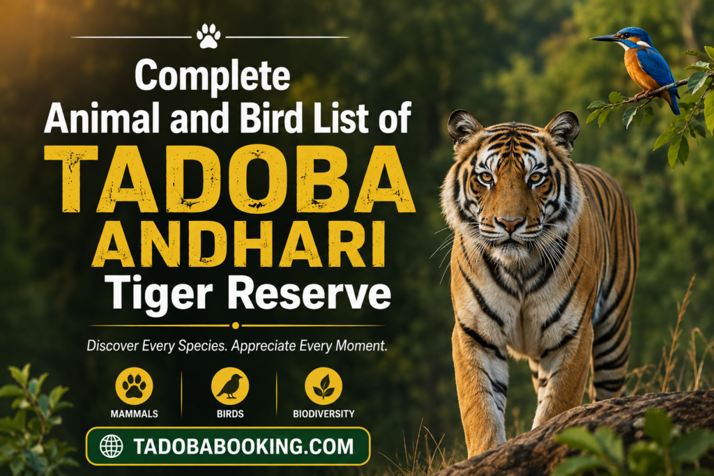 Complete Animal and Bird List of Tadoba Andhari Tiger Reserve